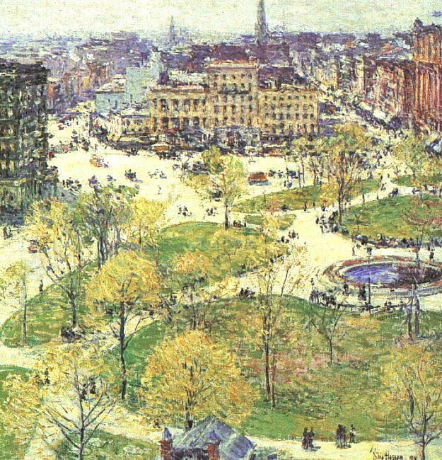 Childe Hassam Union Square in Spring Spain oil painting art